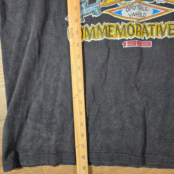 Vintage 90s Creek Removal Commemorative Ride Shirt XL USA Single Stitch Biker T - Picture 5 of 8